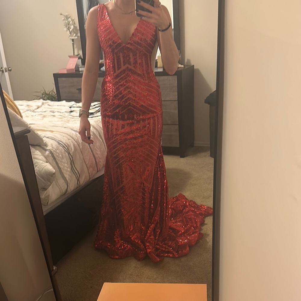 Stunning Red Sequin Gown